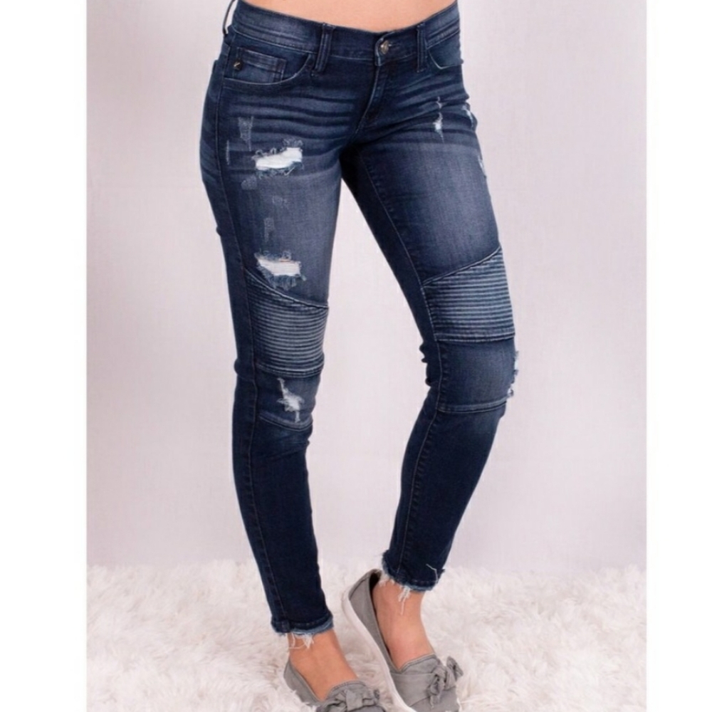 Kan Can Moto Jeggings - Dark wash